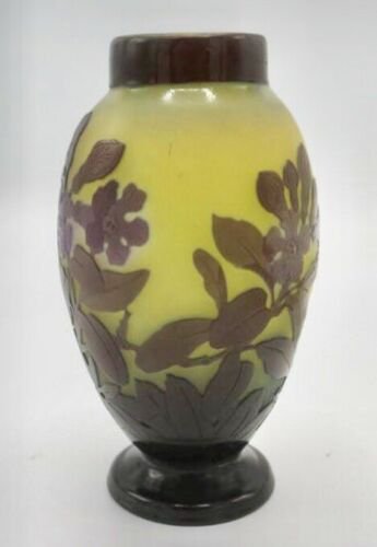 エミール・ガレ　花々と植物のアンティークランプ　植物