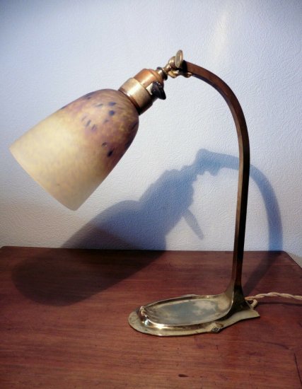 シュナイダー兄弟　ランプ　アールデコ　サイン入り