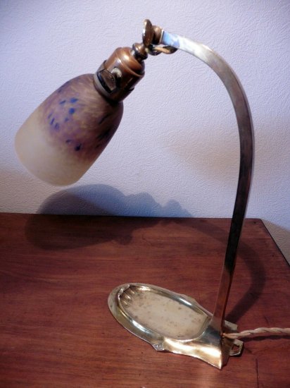 シュナイダー兄弟　ランプ　アールデコ　サイン入り