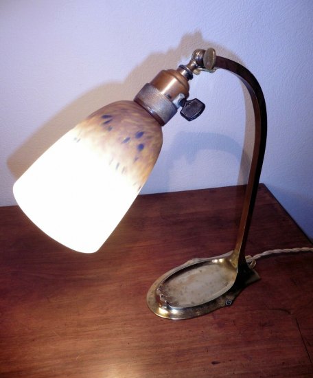 シュナイダー兄弟　ランプ　アールデコ　サイン入り