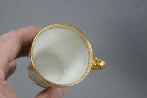 リモージュ　プーヤ　アール・ヌーヴォー　チョコレートカップ　カーネーション　金彩