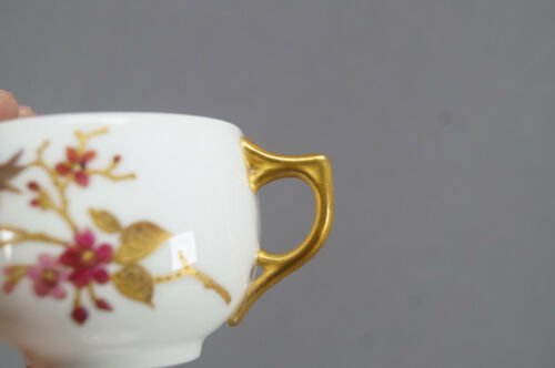 リモージュ　クリンゲンバーグ　デミタスカップ＆ソーサーセット　鳥　花