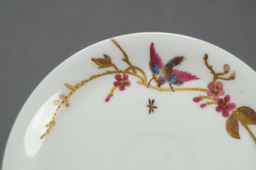 リモージュ　クリンゲンバーグ　デミタスカップ＆ソーサーセット　鳥　花