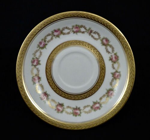 リモージュ　プーヤ　デミタスカップ＆ソーサー　6点セット　バラ　金彩