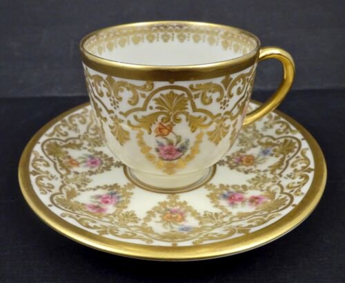 リモージュ　ゲラン　デミタスカップ＆ソーサーセット　金彩装飾