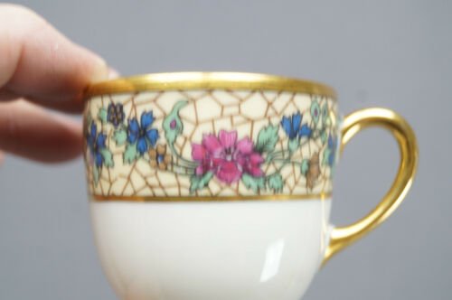 リモージュ　バウオ＆ドッター　アール・ヌーヴォー　デミタスカップ＆ソーサー　4点セット