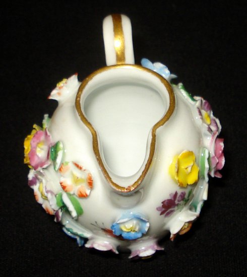 マイセン　クリーマー　花の飾り付き 19世紀