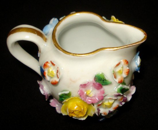 マイセン　クリーマー　花の飾り付き 19世紀