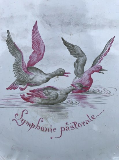エミール・ガレ　陶器のプレート « Symphonie Pastorale »(田園交響曲)