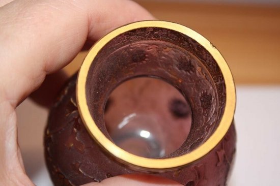 ドーム・ナンシー　丸い花瓶　アールヌーボー　1900年製