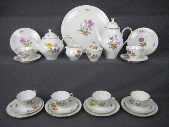 マイセン　コーヒーサービスセット　6人用　花のデザイン