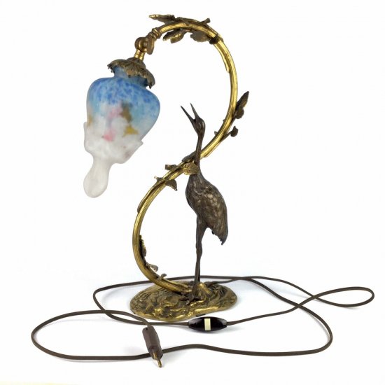 ミューラー兄弟　テーブルランプ　ブリーディングハート　1910年　フランス製