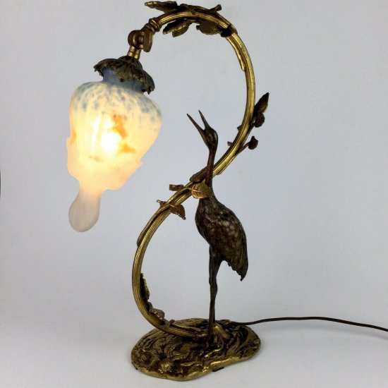 ミューラー兄弟　テーブルランプ　ブリーディングハート　1910年　フランス製