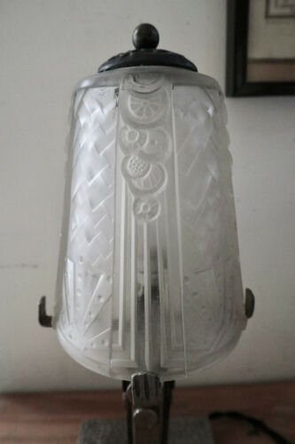 ミューラー兄弟　テーブルランプ　ブロンズテーブルランプ　アールデコ様式