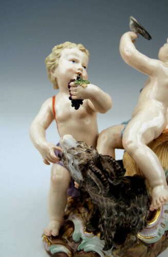マイセン 人形　季節シリーズ　夏　秋　子供　ハープ　モデルナンバー1230 1860年