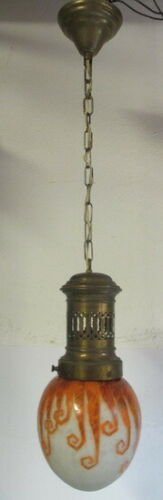 ル・ヴェール・フランカス　シュナイダー兄弟　カメオグラス　ペンダントライト　酸エッチング