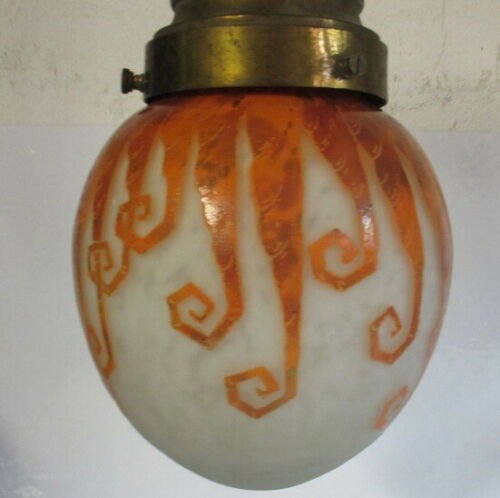 ル・ヴェール・フランカス　シュナイダー兄弟　カメオグラス　ペンダントライト　酸エッチング