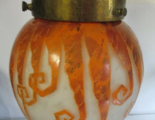 ル・ヴェール・フランカス　シュナイダー兄弟　カメオグラス　ペンダントライト　酸エッチング