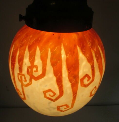 ル・ヴェール・フランカス　シュナイダー兄弟　カメオグラス　ペンダントライト　酸エッチング