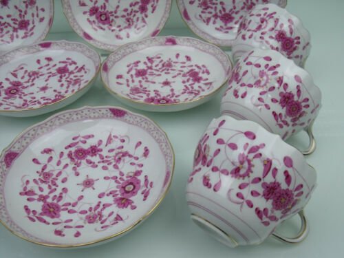 マイセン　6客　コーヒーセット　インドの華　紫　191021