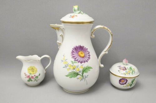 マイセン　コーヒーセット　花の絵付け　金　21点　人気