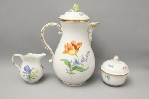 マイセン　コーヒーセット　花の絵付け　金　21点　人気