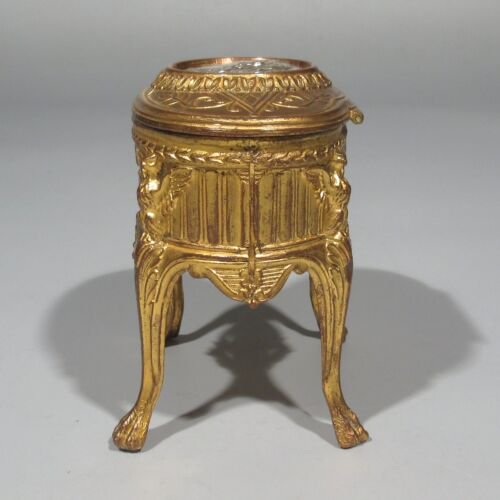 アンティーク　フランス製　ジュエリーボックス　アールヌーヴォー　   メダルデザイン　鷲　女性の肖像