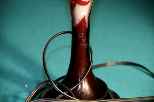 エミールガレ　アールヌーヴォー　酸エッチング　テーブルランプ　1900年頃