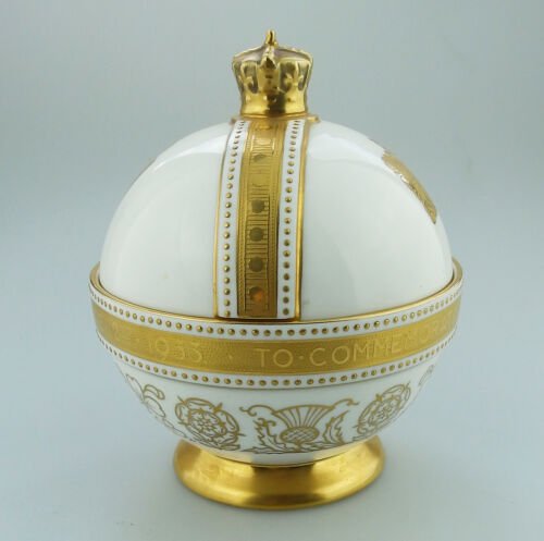 ミントン ボーンチャイナ 球体 エリザベス女王 戴冠式記念 ジョン