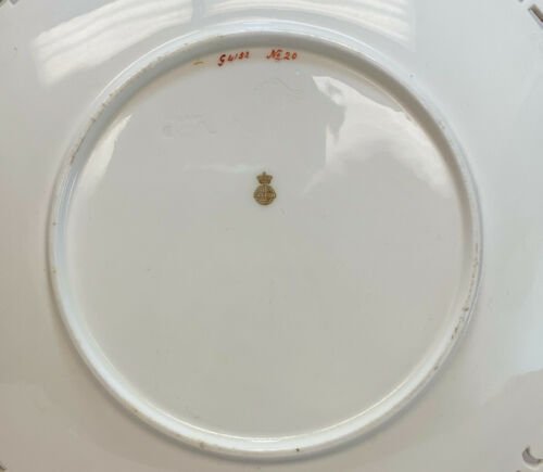 ミントン　イギリス　手描き絵付け　飾り皿　アントン・ブルミエール　女性像