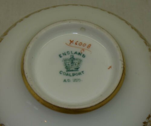 アンティーク　コールポート　コバルトブルー　ゴールド　カップとソーサー