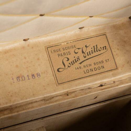 アンティーク　20世紀　ルイヴィトン　トランク　織り込み　キャンバス　パリ　1900年頃