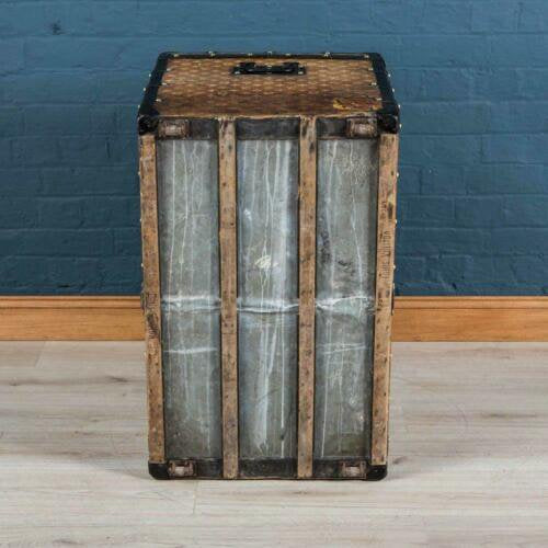 アンティーク　19世紀　ルイヴィトン　トランク　織り込み　キャンバス　パリ　1890年頃