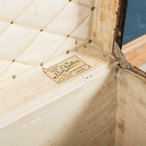 アンティーク　19世紀　ルイヴィトン　トランク　織り込み　キャンバス　パリ　1890年頃