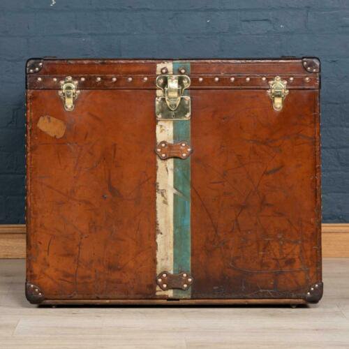 アンティーク　２０世紀　ルイヴィトン　スーツケース　牛革　パリ　1900年頃