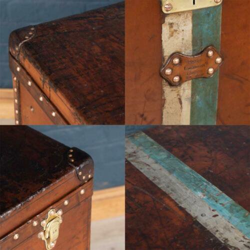 アンティーク　２０世紀　ルイヴィトン　スーツケース　牛革　パリ　1900年頃