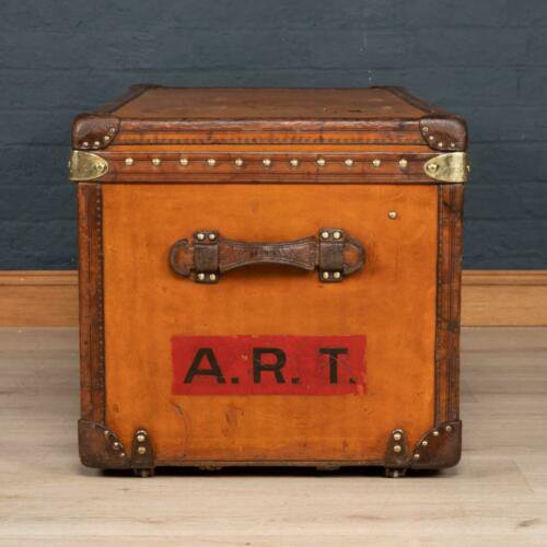 アンティーク　２０世紀　ルイヴィトン　クーリエ・トランク　オレンジ　ヴィトニット・キャンバス　パリ　1905年頃