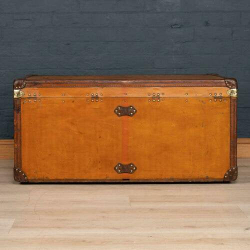 アンティーク　２０世紀　ルイヴィトン　クーリエ・トランク　オレンジ　ヴィトニット・キャンバス　パリ　1905年頃