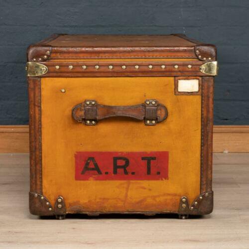 アンティーク　２０世紀　ルイヴィトン　クーリエ・トランク　オレンジ　ヴィトニット・キャンバス　パリ　1905年頃