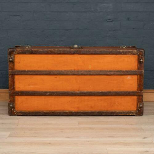 アンティーク　２０世紀　ルイヴィトン　クーリエ・トランク　オレンジ　ヴィトニット・キャンバス　パリ　1905年頃