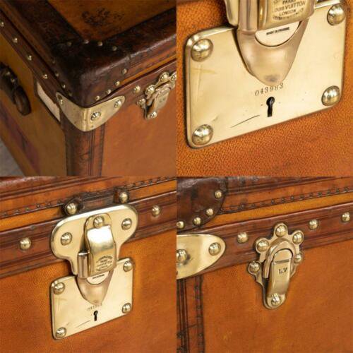 アンティーク　２０世紀　ルイヴィトン　クーリエ・トランク　オレンジ　ヴィトニット・キャンバス　パリ　1905年頃