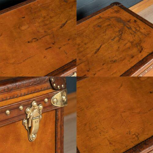 アンティーク　２０世紀　ルイヴィトン　クーリエ・トランク　オレンジ　ヴィトニット・キャンバス　パリ　1905年頃