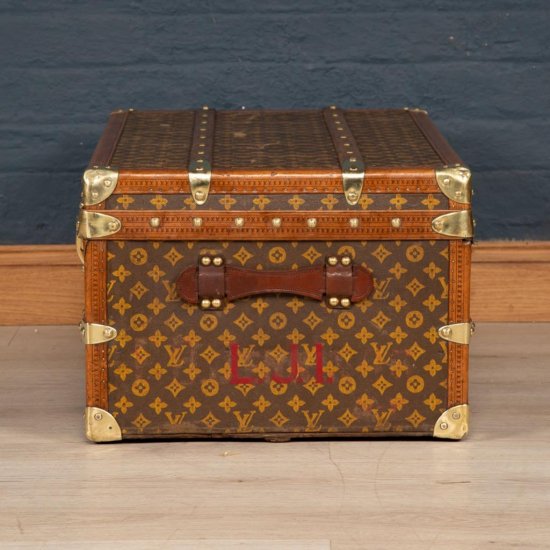 アンティーク　20世紀　ルイヴィトン　モノグラムキャンバス　マル・アエロ　トランク　パリ　19215年頃
