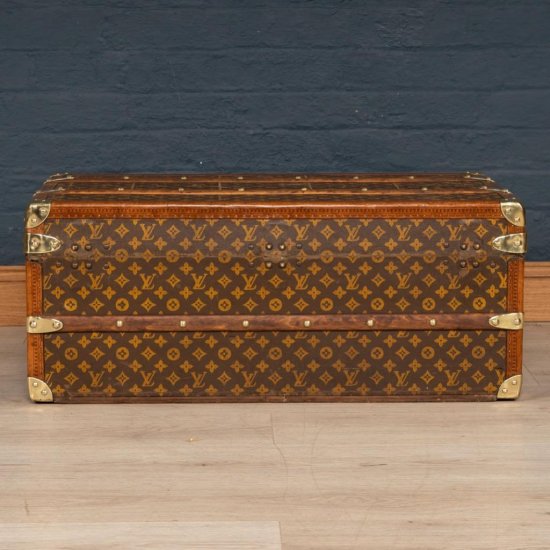 アンティーク　20世紀　ルイヴィトン　モノグラムキャンバス　マル・アエロ　トランク　パリ　19215年頃