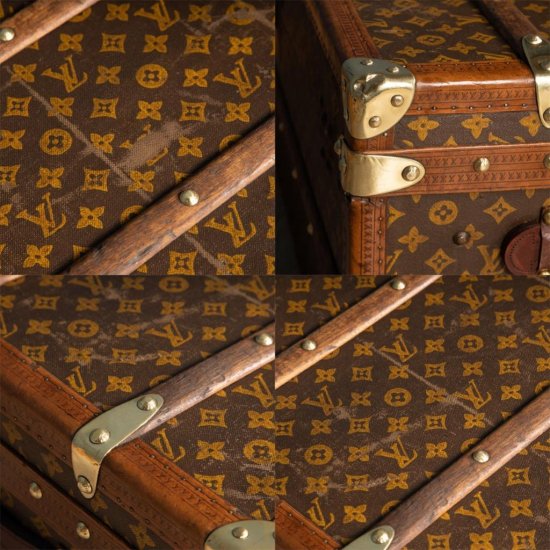 アンティーク　20世紀　ルイヴィトン　モノグラムキャンバス　マル・アエロ　トランク　パリ　19215年頃