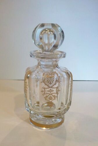 バカラ　クリスタル　エンパイア　マルメゾン　金メッキ　コロン　ボトル　香水瓶