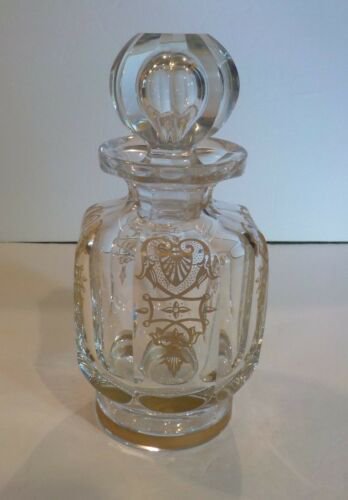 バカラ　クリスタル　エンパイア　マルメゾン　金メッキ　コロン　ボトル　香水瓶