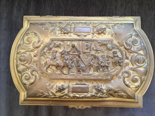 アンティーク　フランス製　大サイズ　ジュエリーボックス