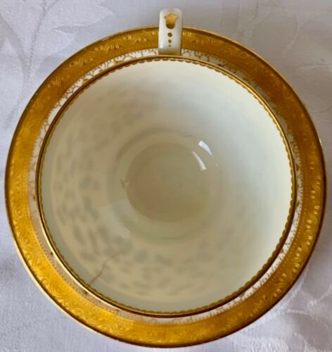希少　1910年　アンティーク　ミントン　ゴールド　花造形装飾　カップとソーサー　G8141 DBベデル
