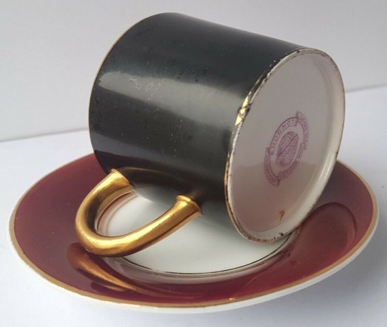 【イギリス老舗食器ブランド・ミントン】エレガントなモカカップ&ソーサー 1880-1890年